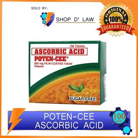 Poten Cee Ascorbic Acid Sugar Free Tablets Lazada Ph