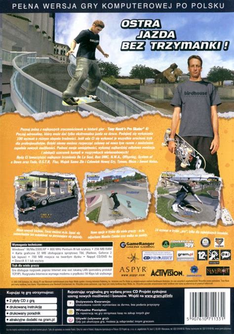 Tony Hawk S Pro Skater 4 2002 Box Cover Art MobyGames