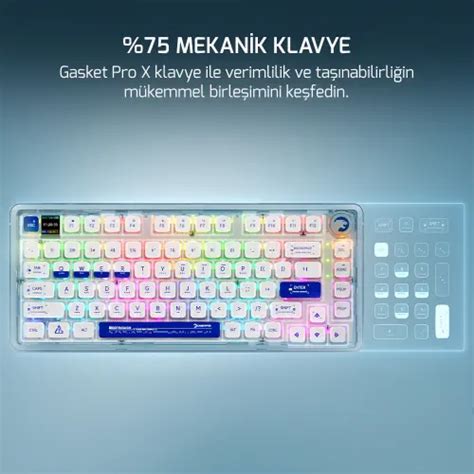 GamePower Gasket Pro X RGB Wireless Bluetooth Kablolu Mekanik Hot Swap Yağlı Switch Gasket
