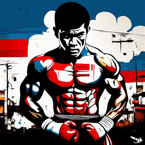 Premium Vector Boxing Ring Champion Graphic