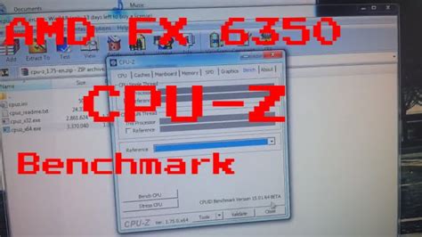 Amd Fx Cpu Z Benchmark Youtube