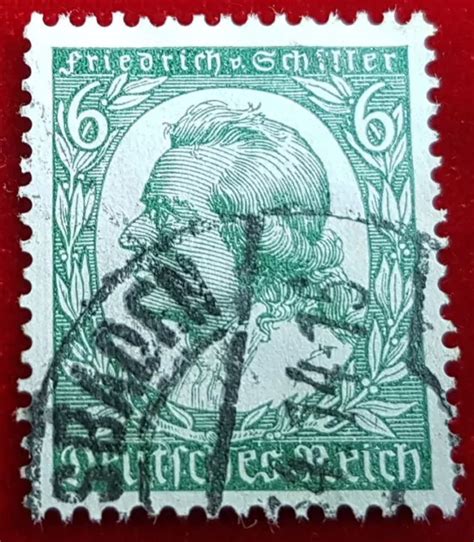 Briefmarke Deutsches Reich Pfennig Friedrich Schiller C