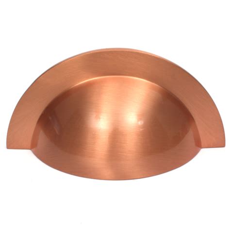 Crofts And Assinder Monmouth Cup Pull Handles Brushed Copper 64mm Centres