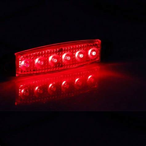 6pcs 12v 24v 4 Led Side Marker Indicator Lights Lamp Waterproof Marker Light Tail Lamp For Auto