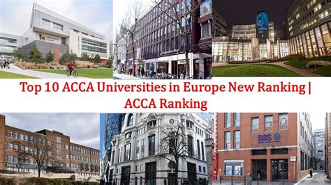 Top 10 Acca Universities In Europe New Ranking Acca Ranking Youtube