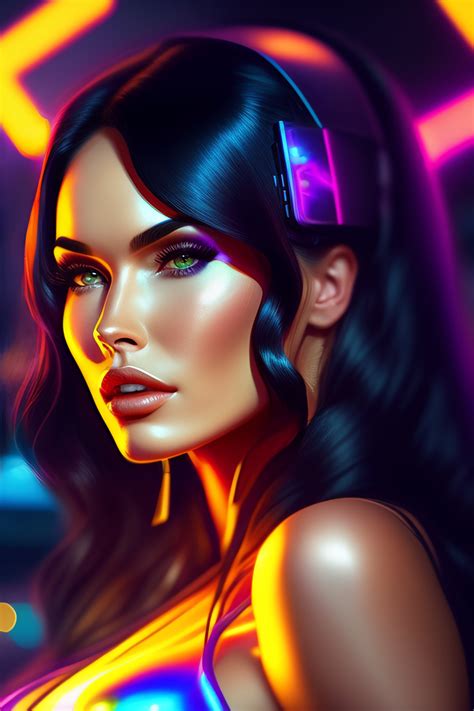 Lexica Megan Fox Pikachu Neon Cyberpunk Futuristic Highly