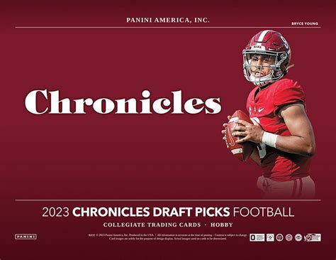 2023 PANINI CHRONICLES DRAFT PICKS COLLEGIATE FOOTBALL HOBBY BOX