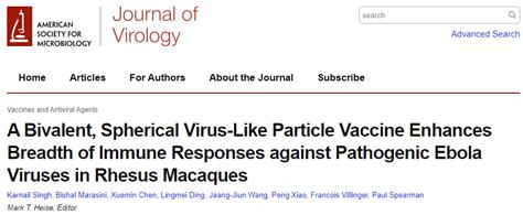 【研究】新的通用埃博拉疫苗可能对抗感染人类的4种病毒 《转》译 转化医学网 转化医学核心门户