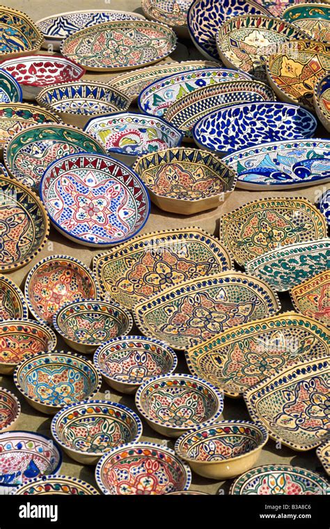 Nabeul Pottery In Souk Medina Tunis Tunisia Stock Photo Alamy