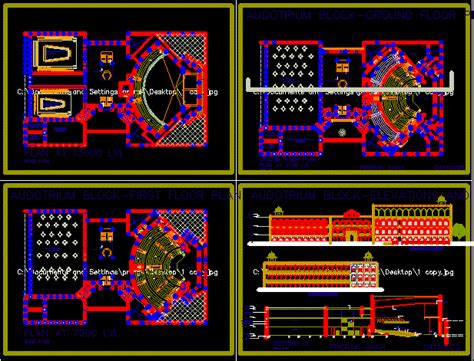 Auditorium Dwg Detail For Autocad Designs Cad