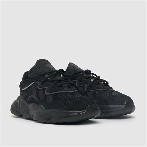 Kids Junior Black Adidas Ozweego Trainers Schuh