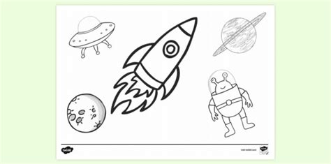 Free Space Colouring Page Colouring Sheets