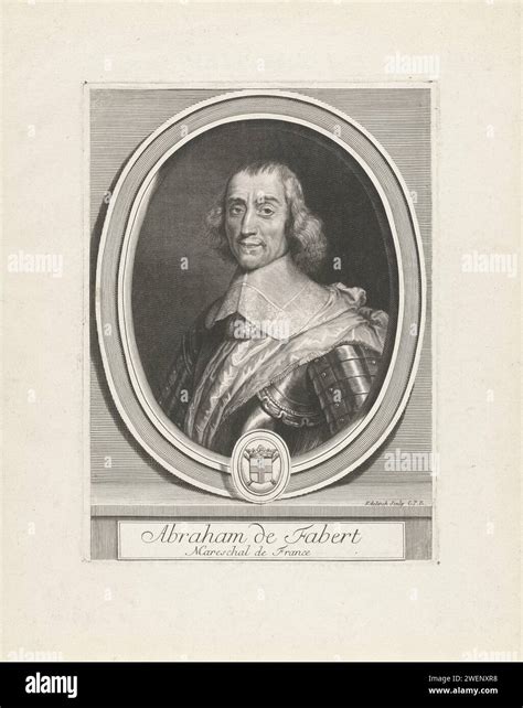 Portrait Of Abraham De Fabert Gerard Edelinck 1666 1707 Print