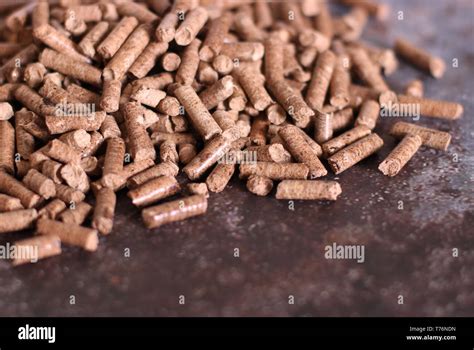 Natural Wooden Pellets Stock Photo Alamy