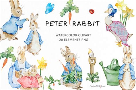 Peter Rabbit And Friends Clip Art By Svetaartlana Thehungryjpeg