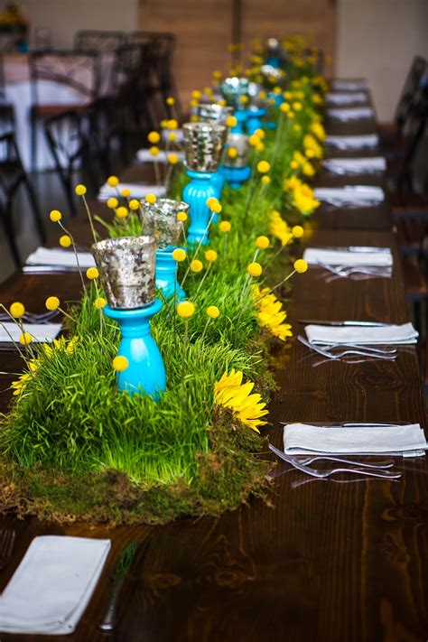 Grass Centerpieces Mike Reed Photo Grass Centerpiece Wedding Reception Table