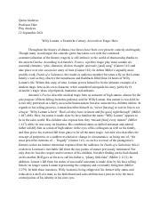 Willy Loman Tragic Hero Essay Pdf Quinn Andrews Professor Hart Play