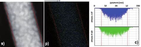 A STEM HAADF Image Of A Six Weeks Aged NW B EDX Map Of The Elemental