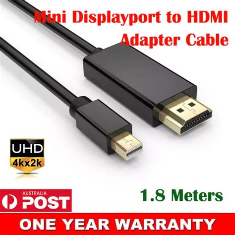 Mini Displayport Male To Hdmi Male Adapter Cable 4k2k For Apple