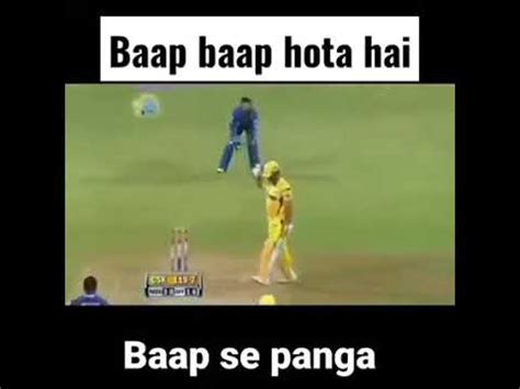 Ms Dhoni Attitude Status Baap Baap Hota Hai Youtube