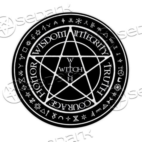 Pentagram Witch Wiccan Occult Round Carpet Housewarming Etsy