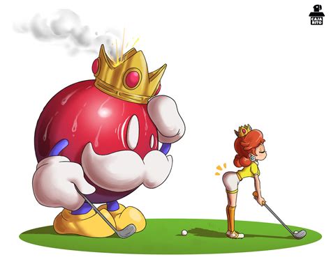 Rule 34 Ass Bending Over Blush Bob Omb Cajarito Clothed Explosion Golf Club Heating King Bob