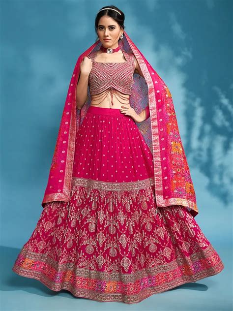 Heavy Magenta Lehenga Choli For Wedding G3 WLC15353 United States