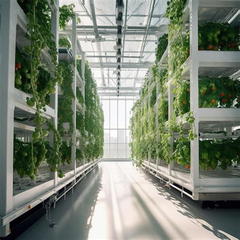 Premium AI Image | Farming greenhouse vegetable cultivation