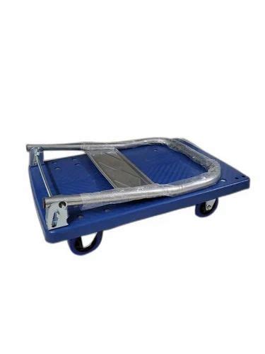 Hand Push Mild Steel Foldable Platform Trolley Rectangular Load