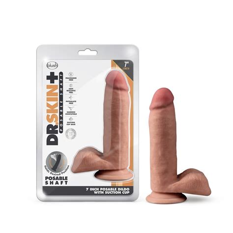 Dr Skin Plus Dildo Articulado Triple Densidad 17 8 Cm Moca