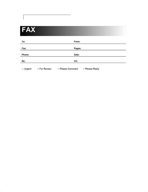 Fax Cover Sheet Free Template