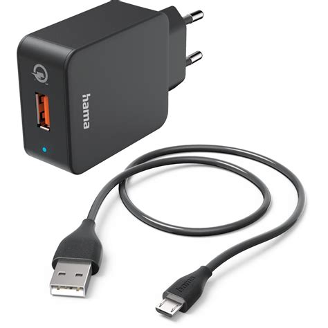 Hama Schnellladegerät Qualcomm Mit Ladekabel Micro Usb 19 5 W 1 5 M Schwarz Kaufen Bei Obi