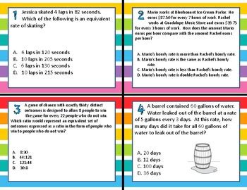 Tek B Ratios Rates Task Cards By Cownting In Fourth Tpt