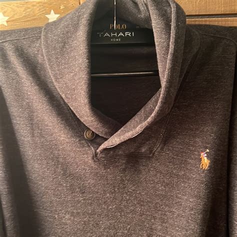 Polo Ralph Lauren Luxury Jersey Shawl Collar Pullover Gem