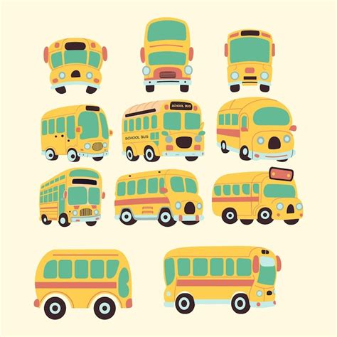 Premium Vector School Bus Collection