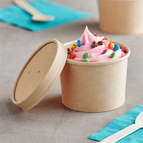 Ecochoice Kraft Paper Food Cup With Vented Lid Oz Pack