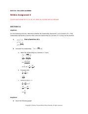 Assignment Sheet Docx Mat College Algebra Written Assignment