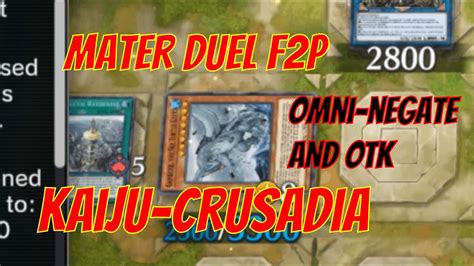 Onmi Negate And Otk With Kaiju Crusadia Master Duel F P Youtube