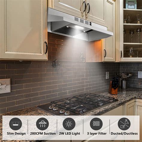 Snapklik.com : Range Hood 30 Inch Under Cabinet, Stainless Steel