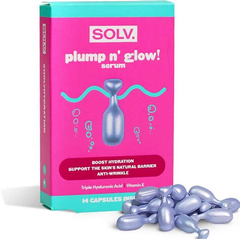 Solv Plump N Glow Serum 14 Capsules Hydration Boost Anti Wrinkle Ebay