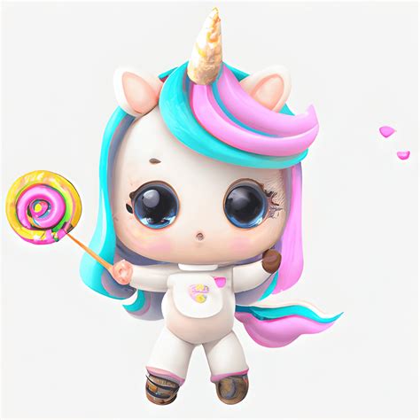 Cute Chibi Unicorn Wearing A That And · Creative Fabrica