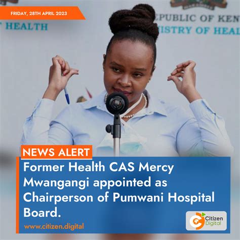 Citizen TV Kenya On Twitter Former Health CAS Mercy Mwangangi