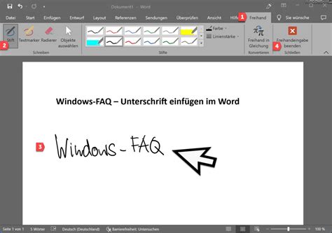 Word Unterschrift Einf Gen Windows Faq