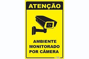 Placa Aviso Ambiente Monitorado Por C Meras Afonso Sinaliza Es