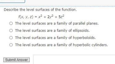 Solved Describe The Level Surfaces Of The Function F X Y Chegg