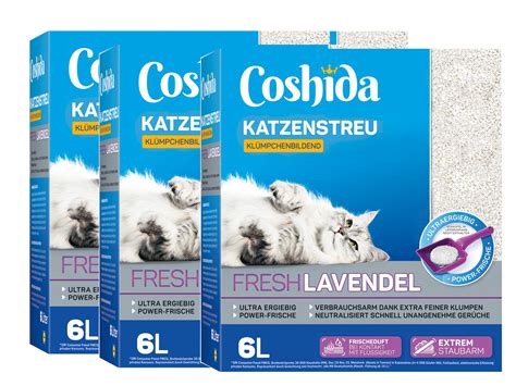 Angebot Lidl Coshida Katzenstreu Wei Mit Lavendelduft