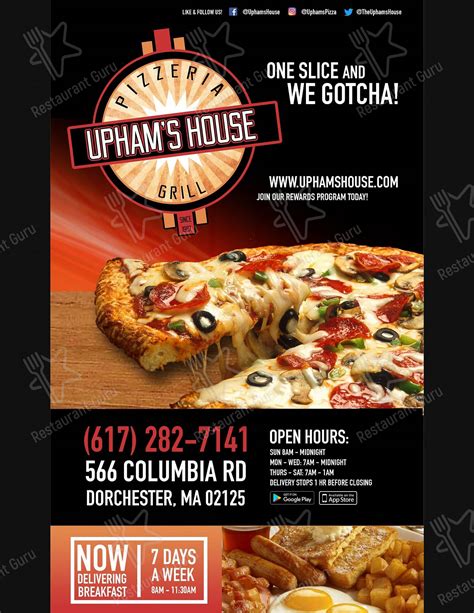 Uphams House Of Pizza Boston Ma 02125 Marth Geer