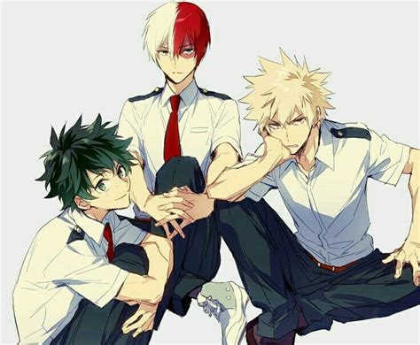 Midoriya Izuku And Todoroki Shouto And Bakugou Katsuki Hero Boku No Hero