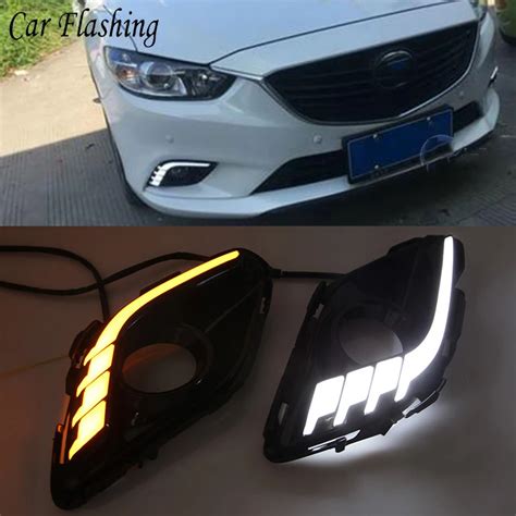 Car Flashing 2 Pcs DRL For Mazda 6 Mazda6 Atenza 2013 2014 2015 LED DRL