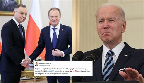 Duda i Tusk razem odwiedzą Biały Dom żeby spotkać się z Joe Bidenem